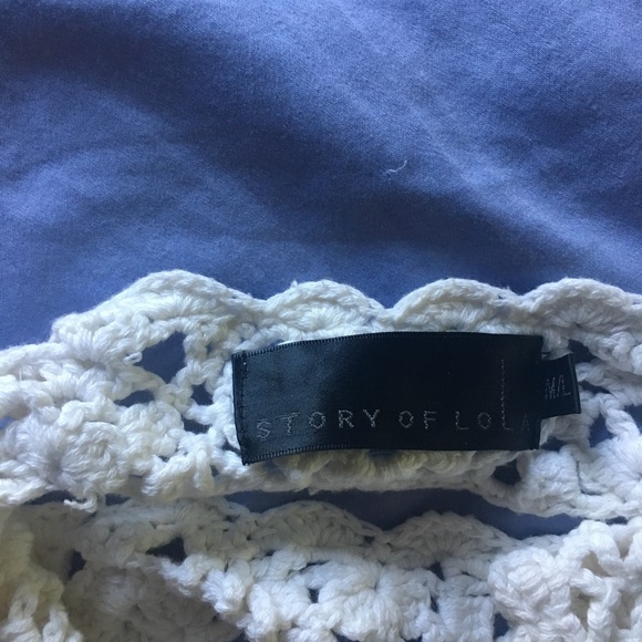 !! Chiffon Summer Blouse w/ Crotchet Back !! - Picture 6 of 6